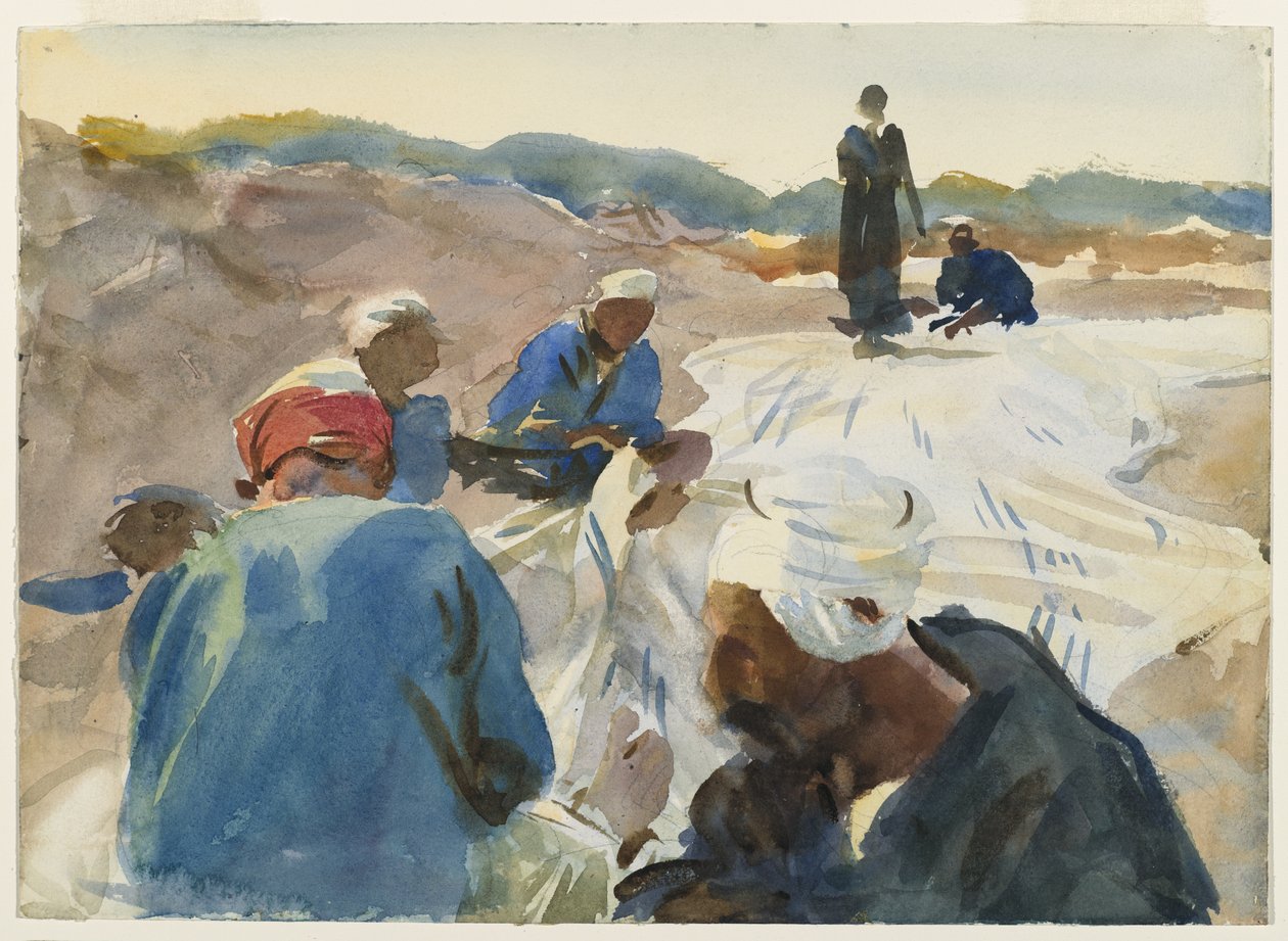 Ein Segel flicken von John Singer Sargent