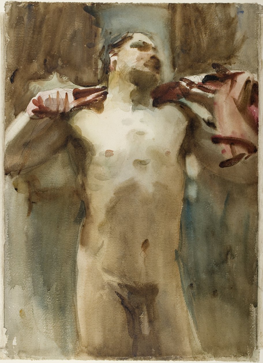 Studie einer männlichen Aktfigur von John Singer Sargent