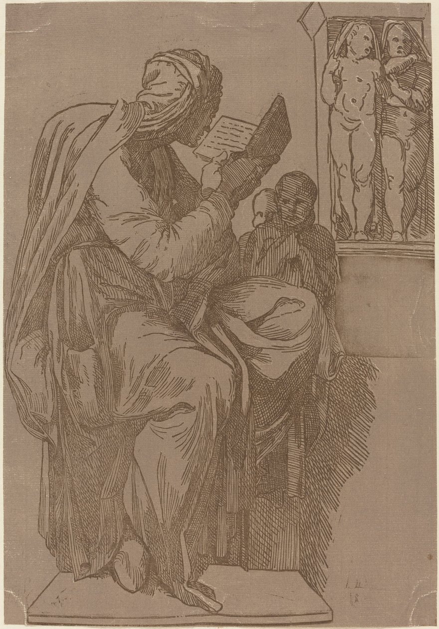 Eine Sibylle liest von John Skippe after Michelangelo