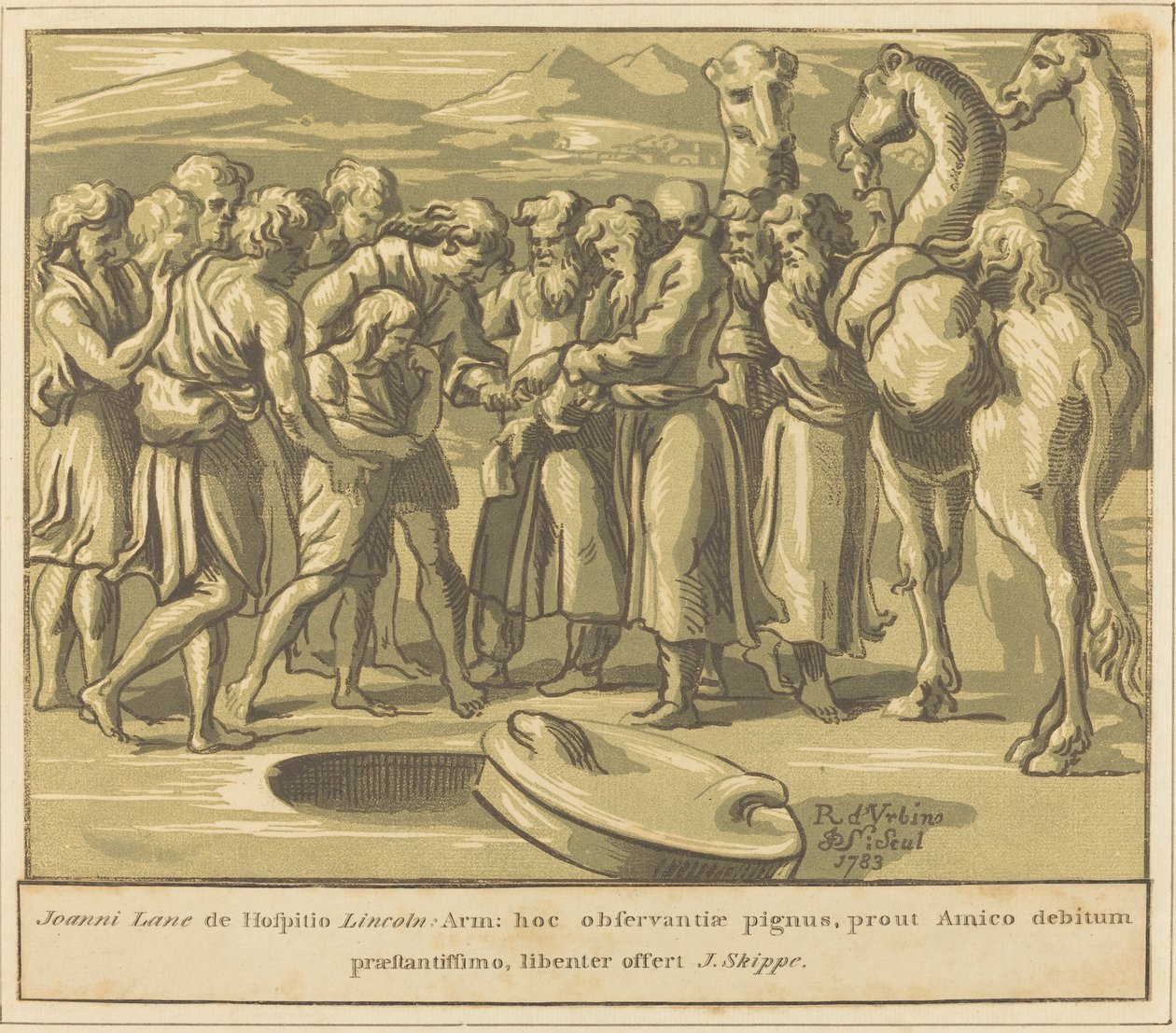 Joseph wird in die Sklaverei verkauft von John Skippe after Raphael