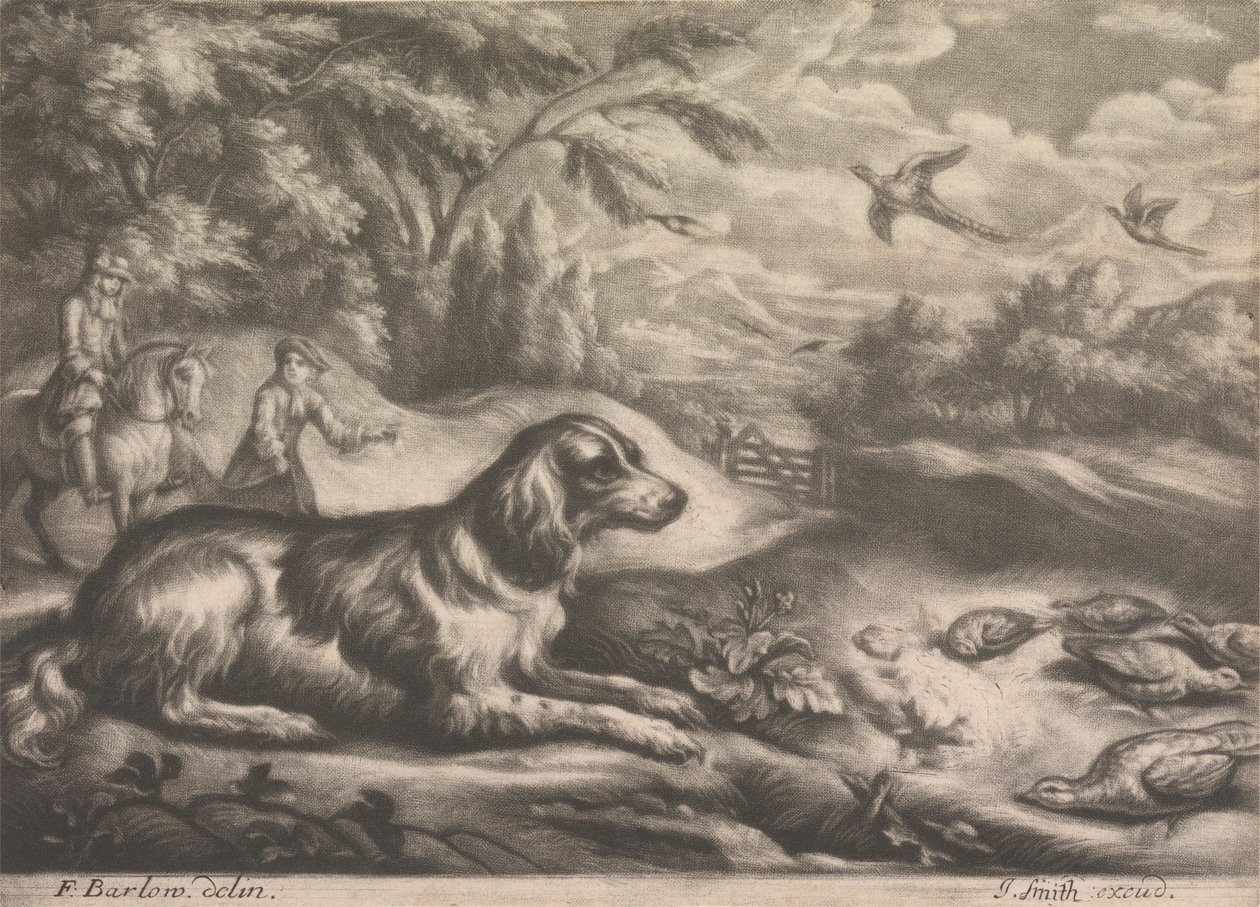 Jagdhund und Fasane von John Smith