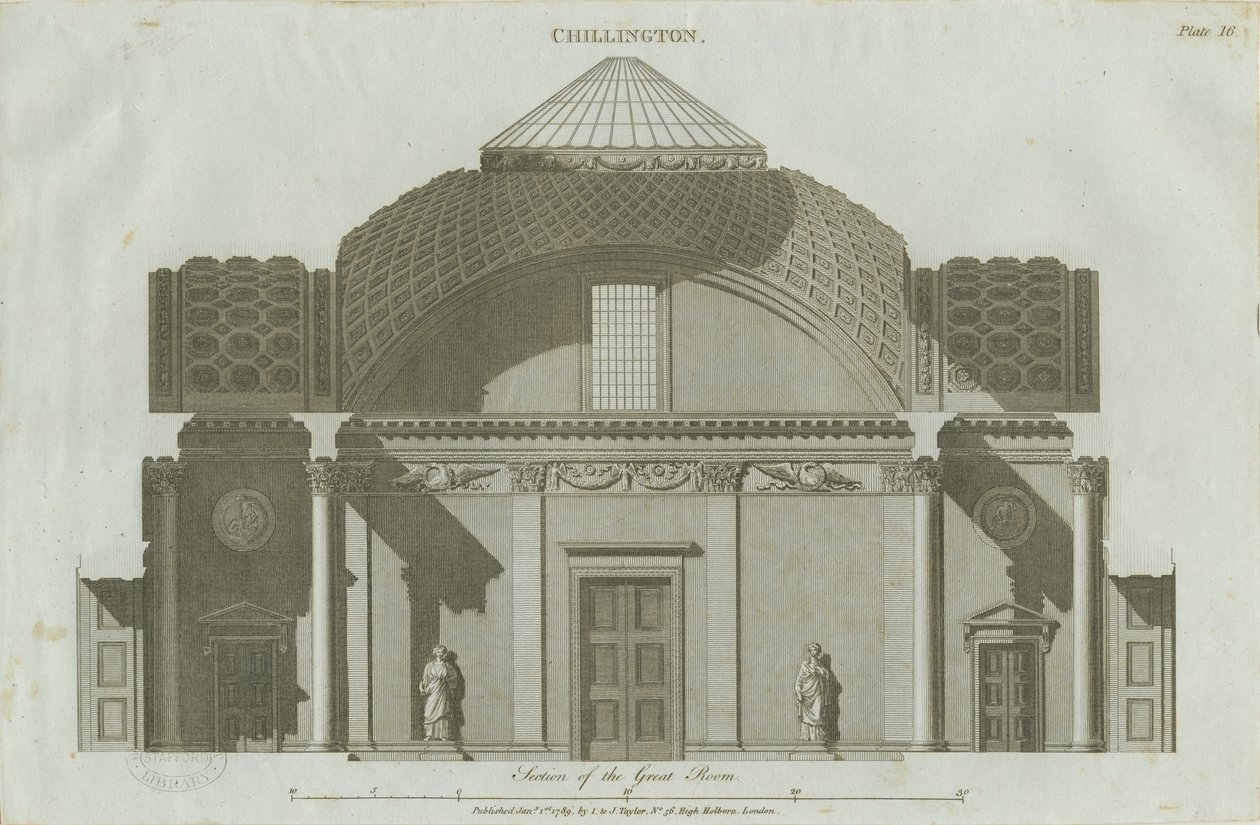 Chillington Hall: Gravur von John Soane