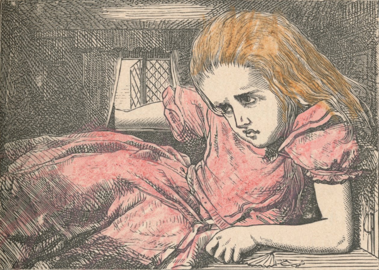 Alice, wie sie größer wird von John Tenniel