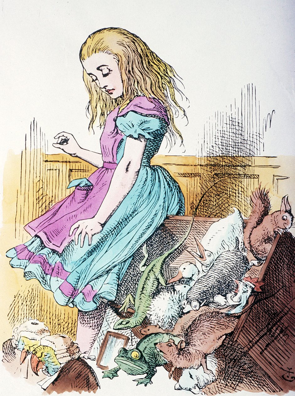 Alice umgeben von Tieren von John Tenniel