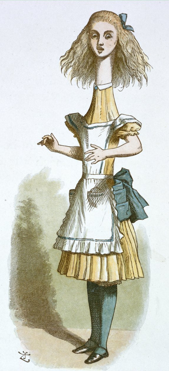 Alice mit einem langen Hals von John Tenniel