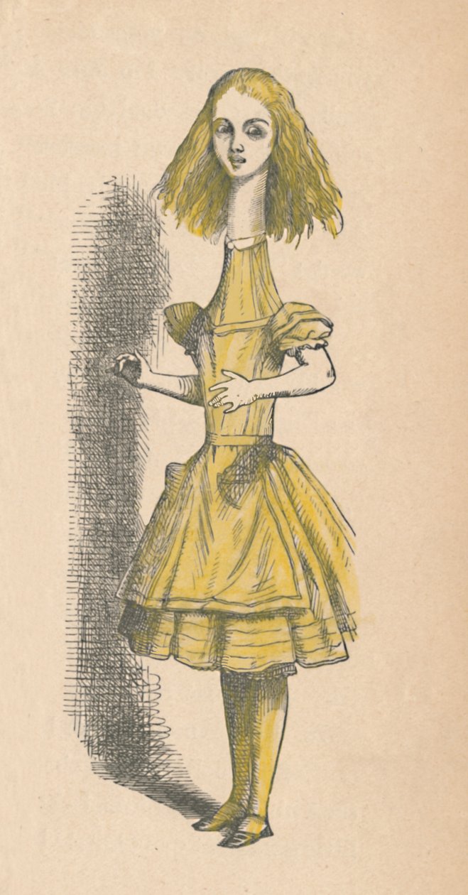 Alice mit langem Hals, 1889 von John Tenniel