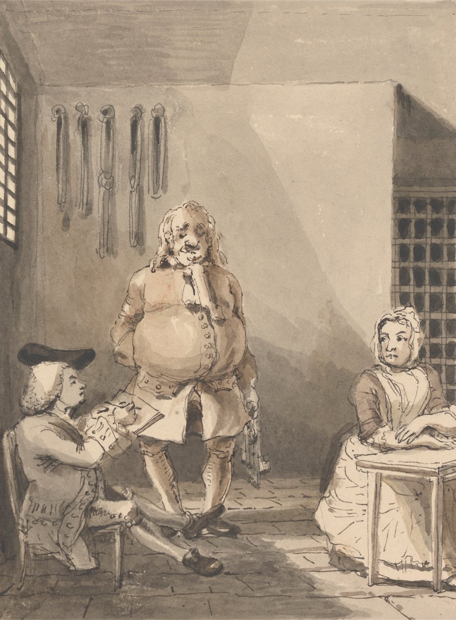 Hogarth zeichnet Sarah Malcolm von John Thomas Smith