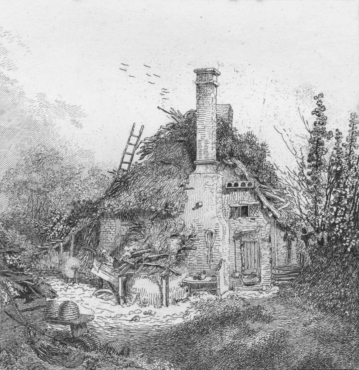Auf Merrow Common, Surrey, 1797 von John Thomas Smith