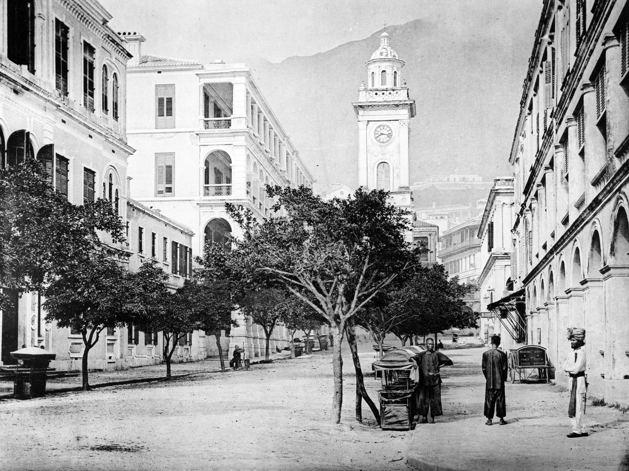 Pedder Street Uhrturm, Hongkong, ca. 1868-71 von John Thomson