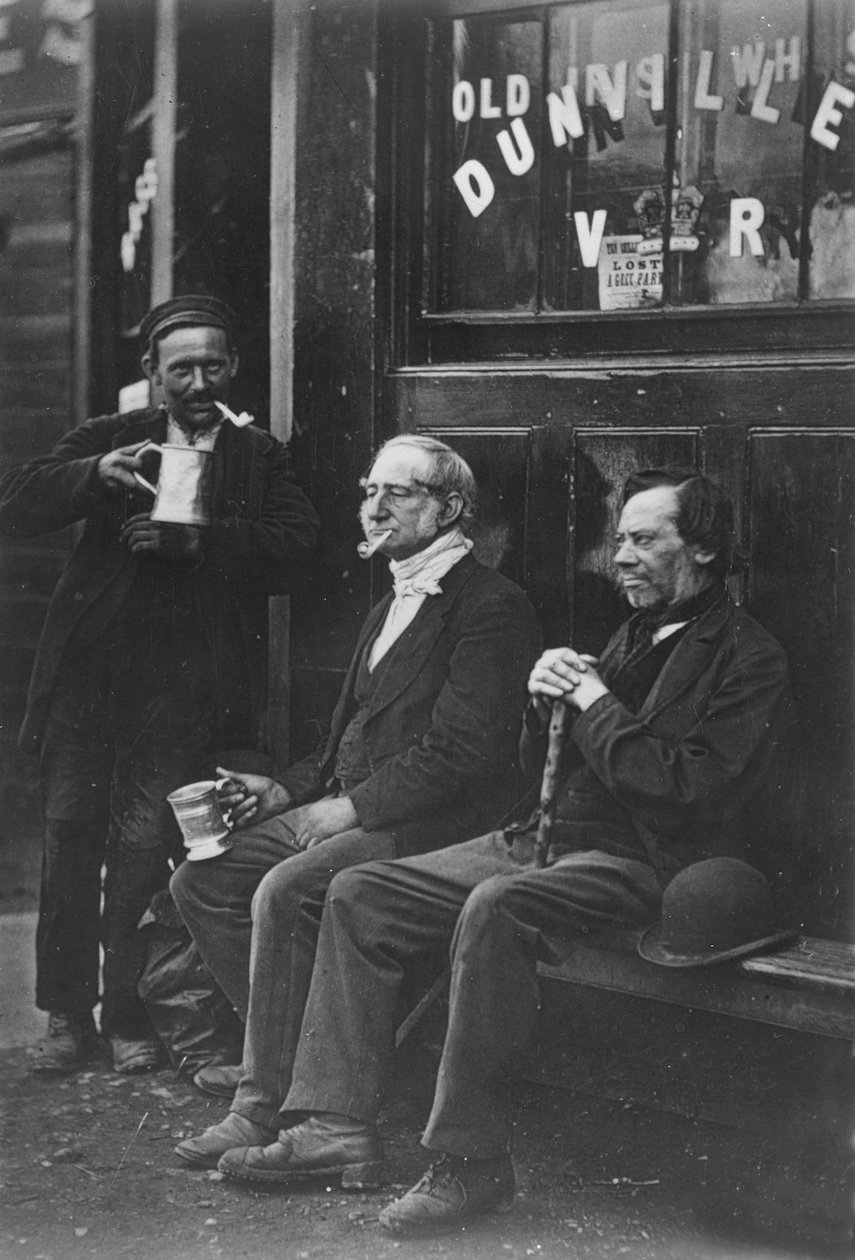 Mauerarbeiter, ca. 1877 (s/w Foto) von John Thomson
