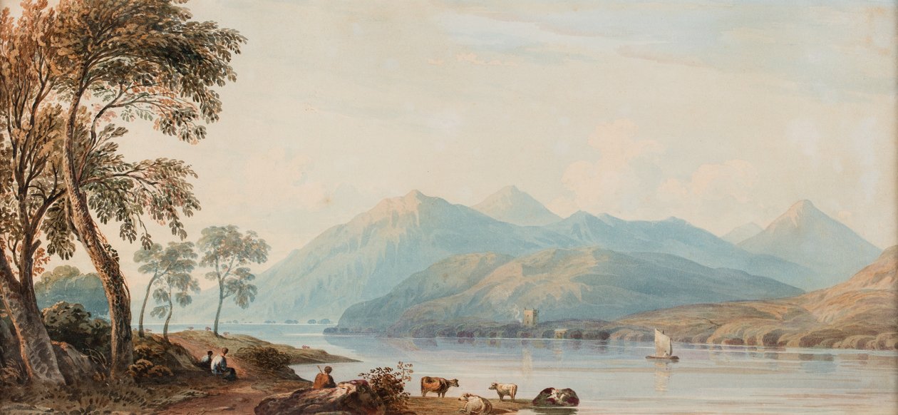 Glengary Loch, Datum unbekannt (Aquarell auf Papier) von John Varley