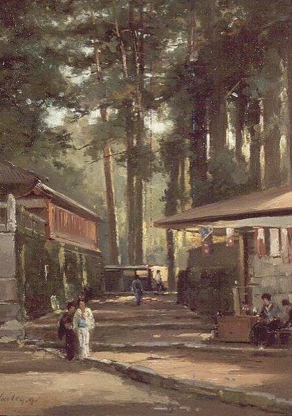 Japanische Straßenszene von John Varley