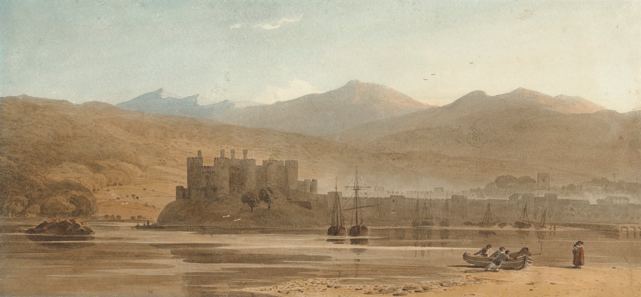 Blick auf Conwy Castle, Nordwales von John Varley