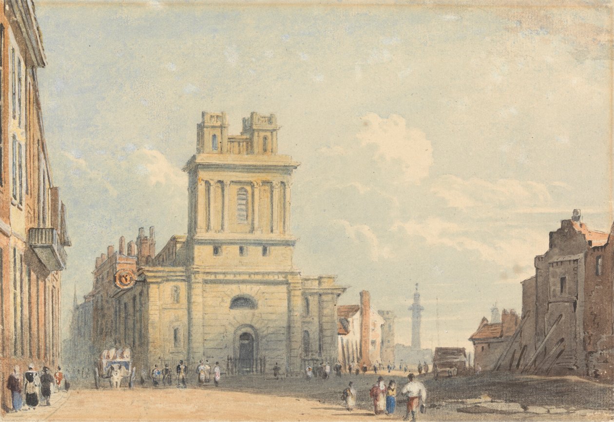 Ansicht der New Street, in der Nähe der London Bridge von John Varley