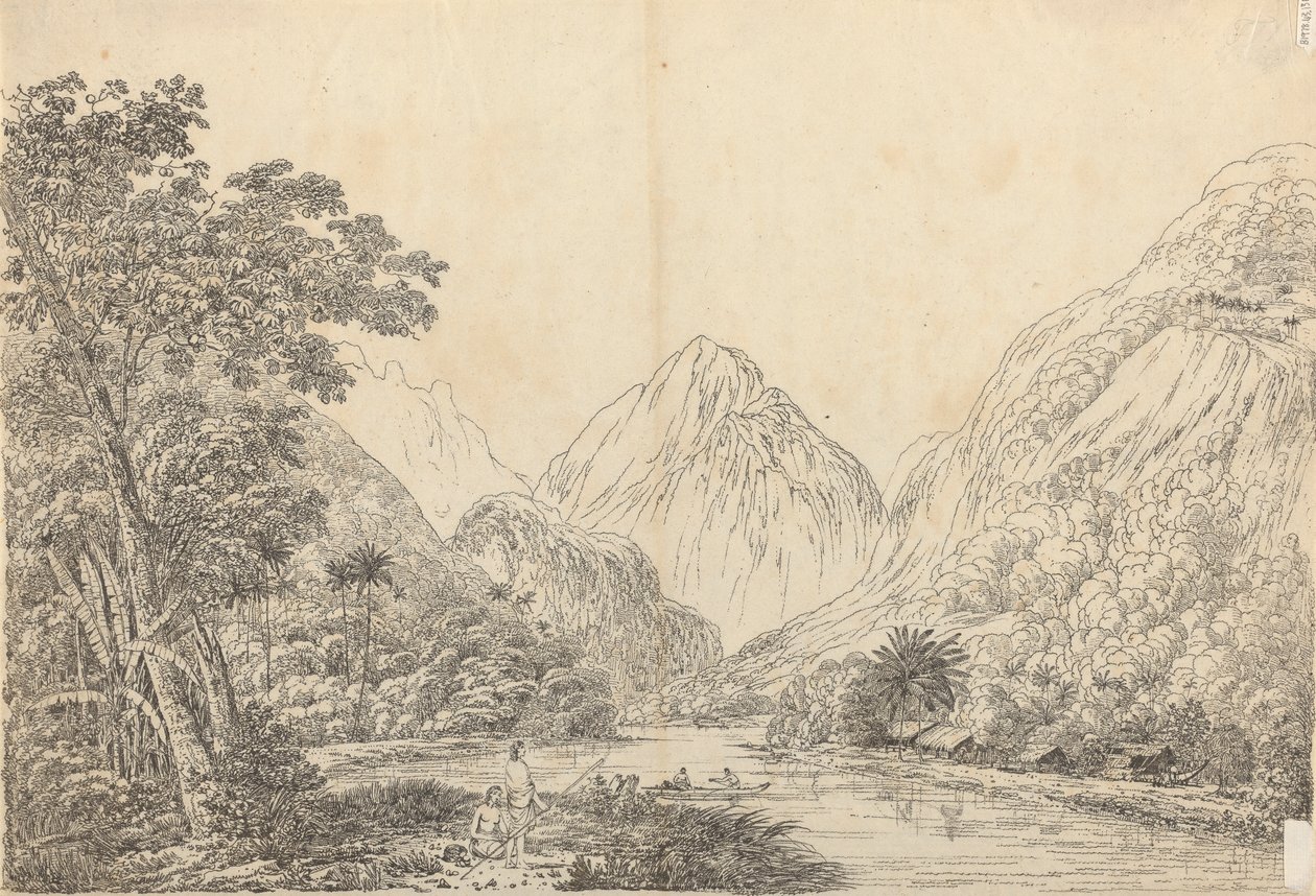 Ansicht in der Oheitepeha-Bucht, Otaheite von John Webber