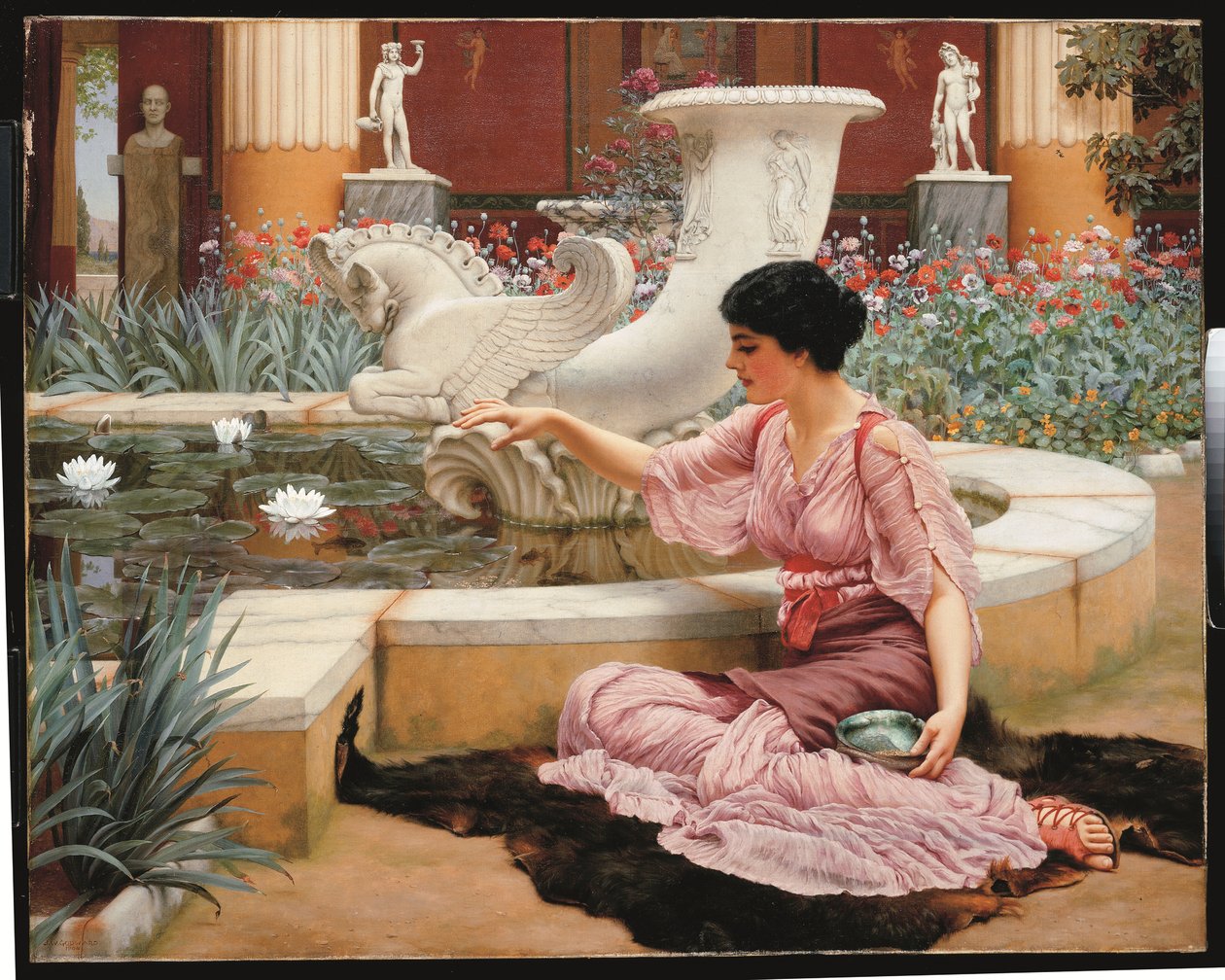 Ein pompejanischer Garten von John William Godward