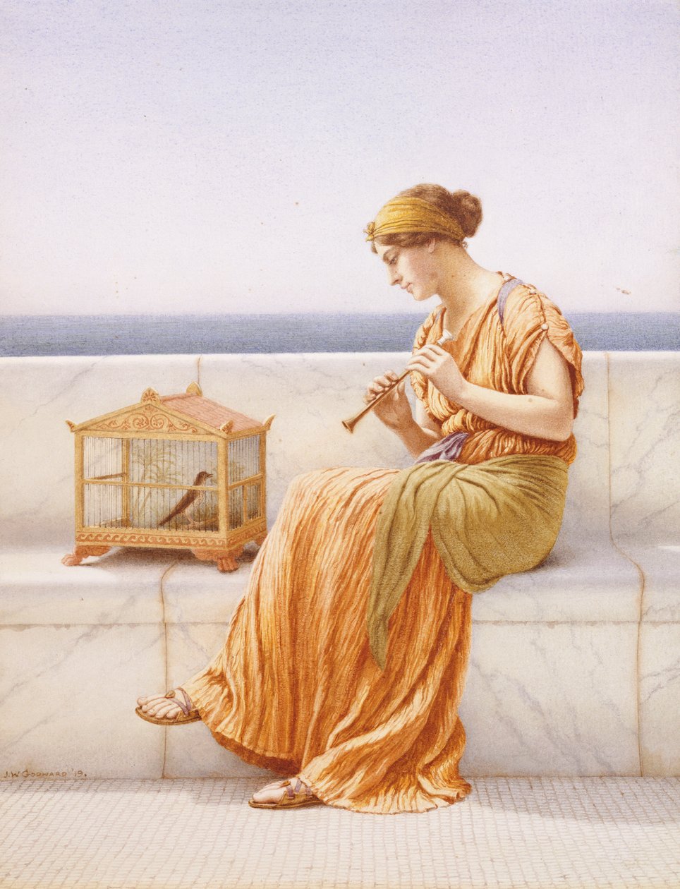Ein Lied ohne Worte, 1919 von John William Godward