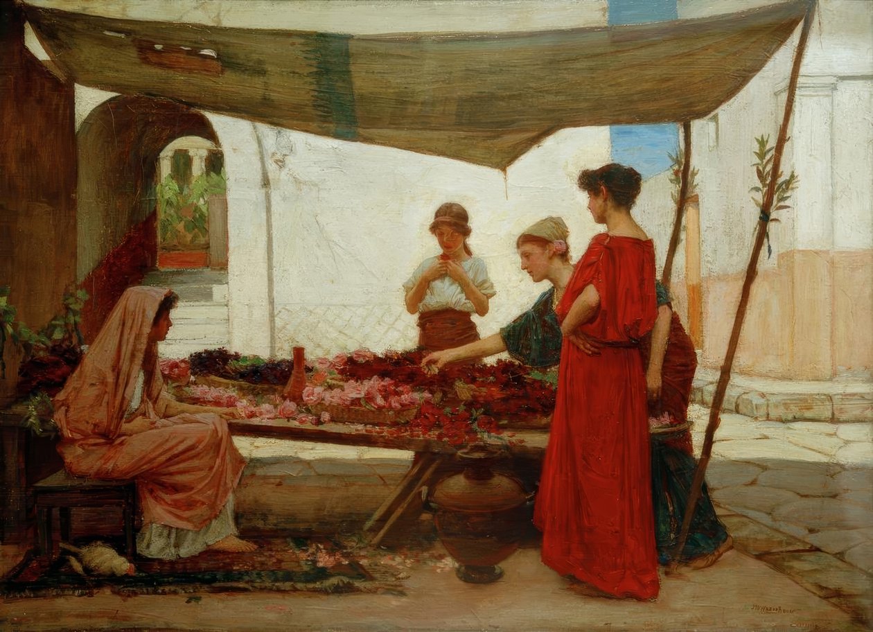 Ein Blumenstand von John William Waterhouse