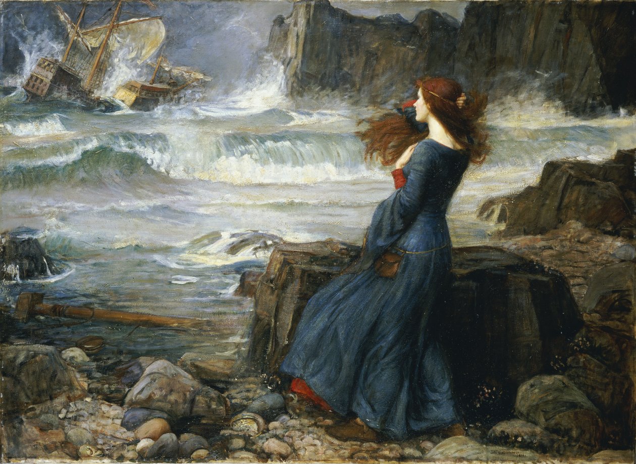 Miranda - Der Sturm, 1916 von John William Waterhouse