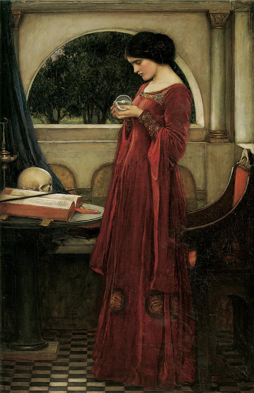 Die Kristallkugel von John William Waterhouse