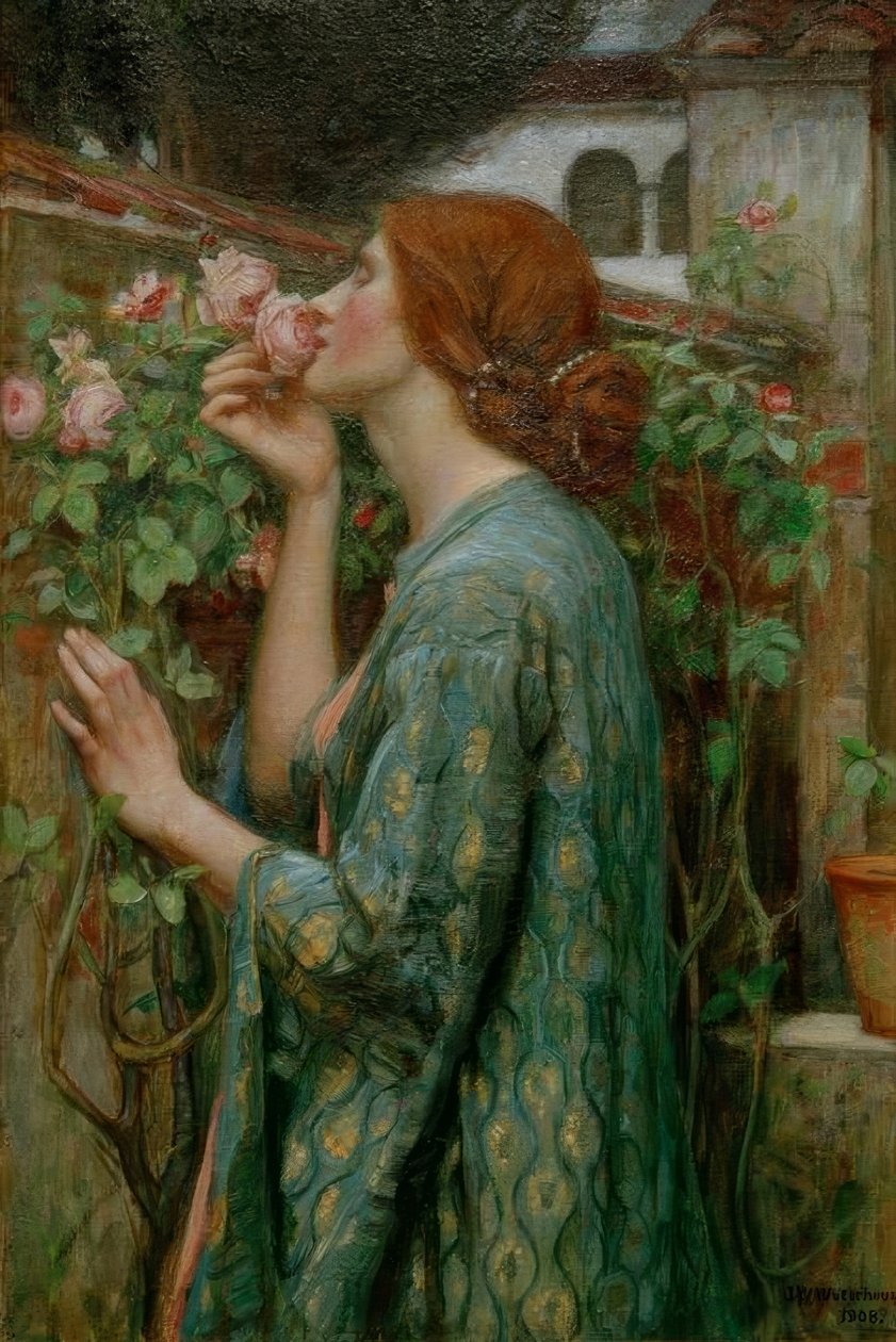 Die Seele der Rose von John William Waterhouse