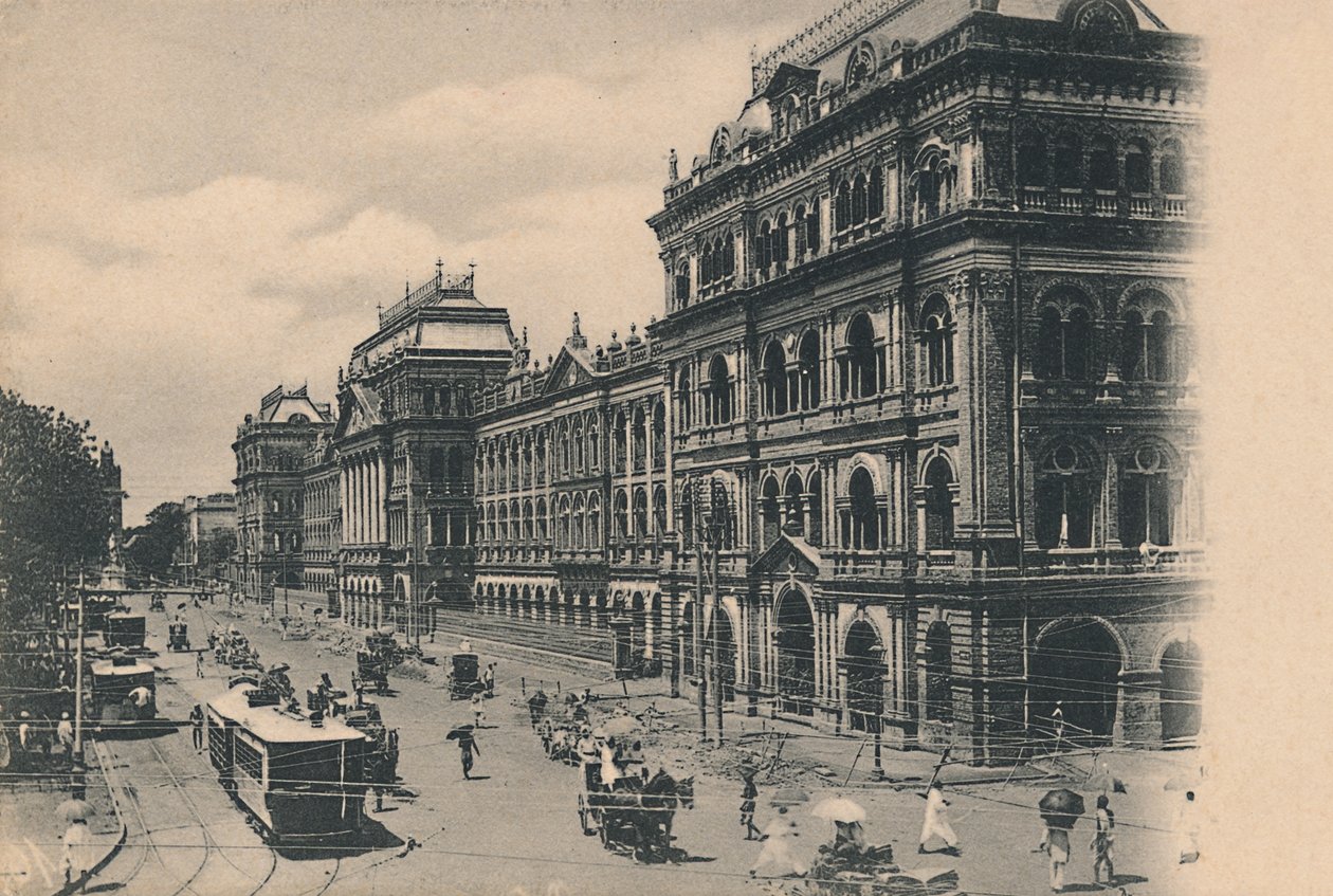 Ansicht der Writers Buildings, Kalkutta, um 1910 von Johnston and Hoffmann