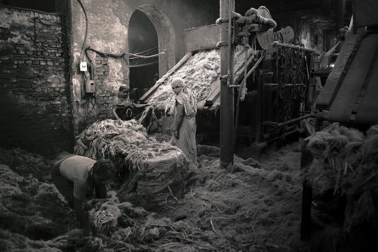 Jutefabrik, Kolkata, Indien, 2017 von Jon Nicholson