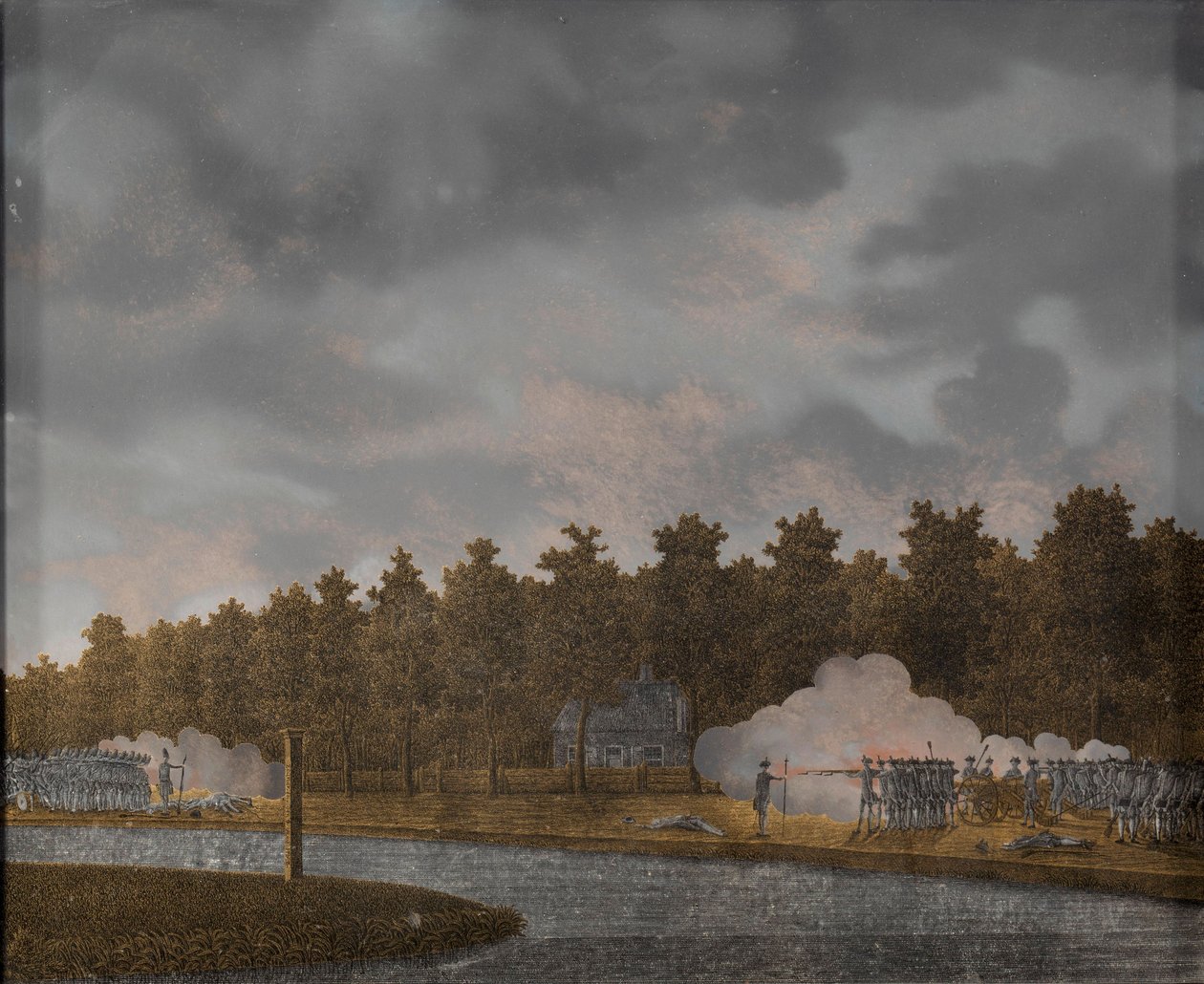Feuergefecht am Vaartse Rijn bei Jutphaas, 1787-88 von Jonas Zeuner