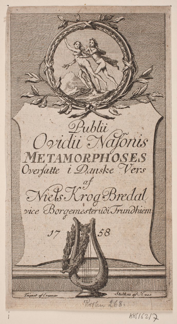 Titelblatt "Publii Ovidii Nasonis Metamorphoses" von Jonas Haas