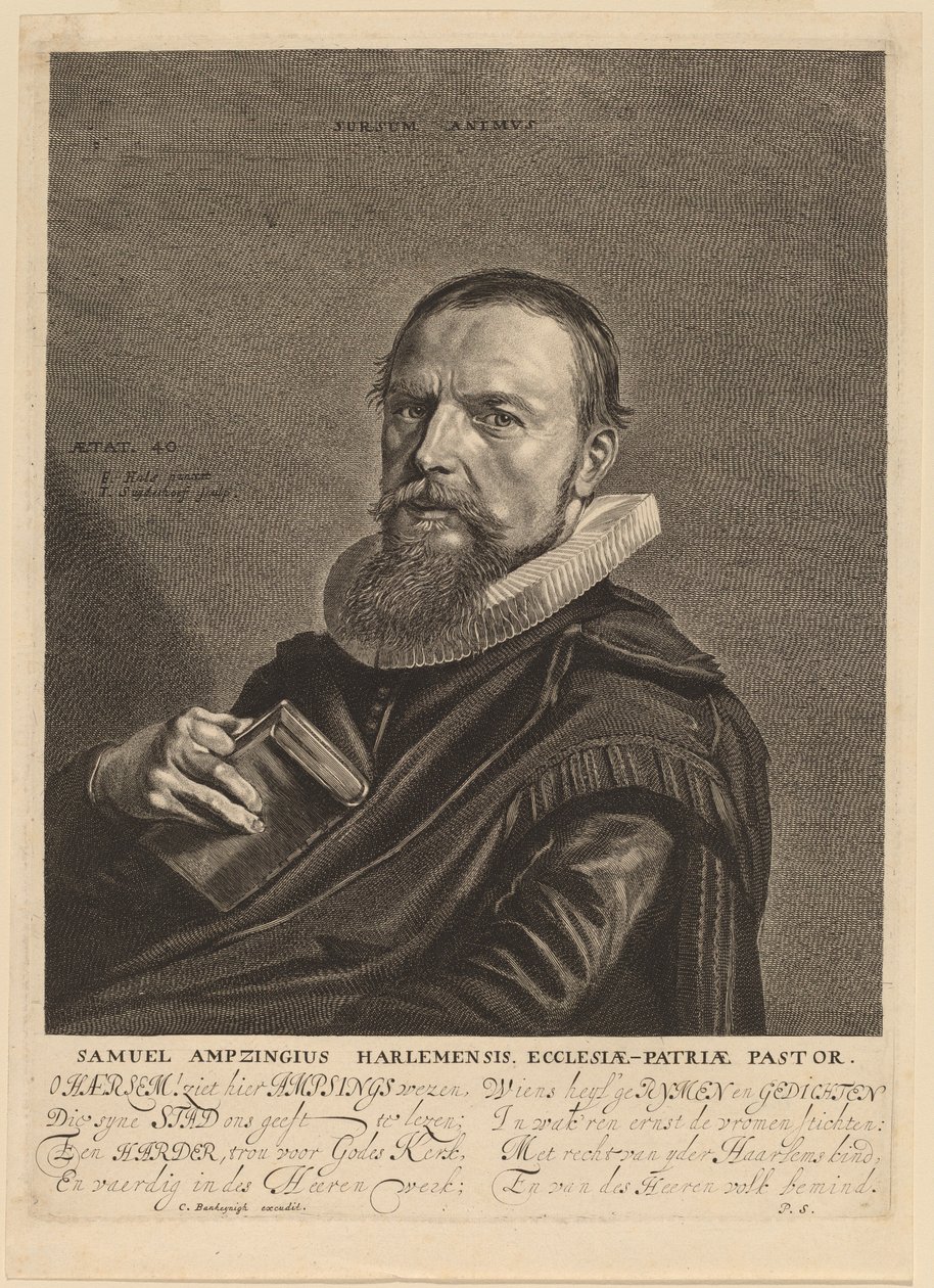 Samuel Ampzing von Jonas Suyderhoff after Frans Hals