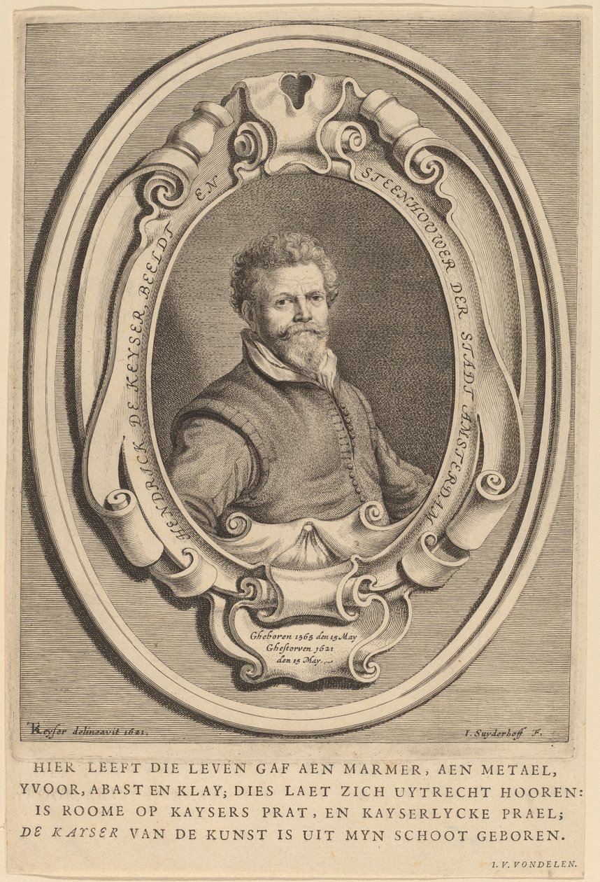 Hendrick de Keyser von Jonas Suyderhoff after Thomas de Keyser
