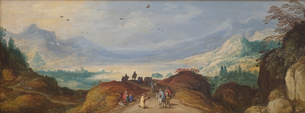 Berglandschaft mit einem See von Joos de II Momper