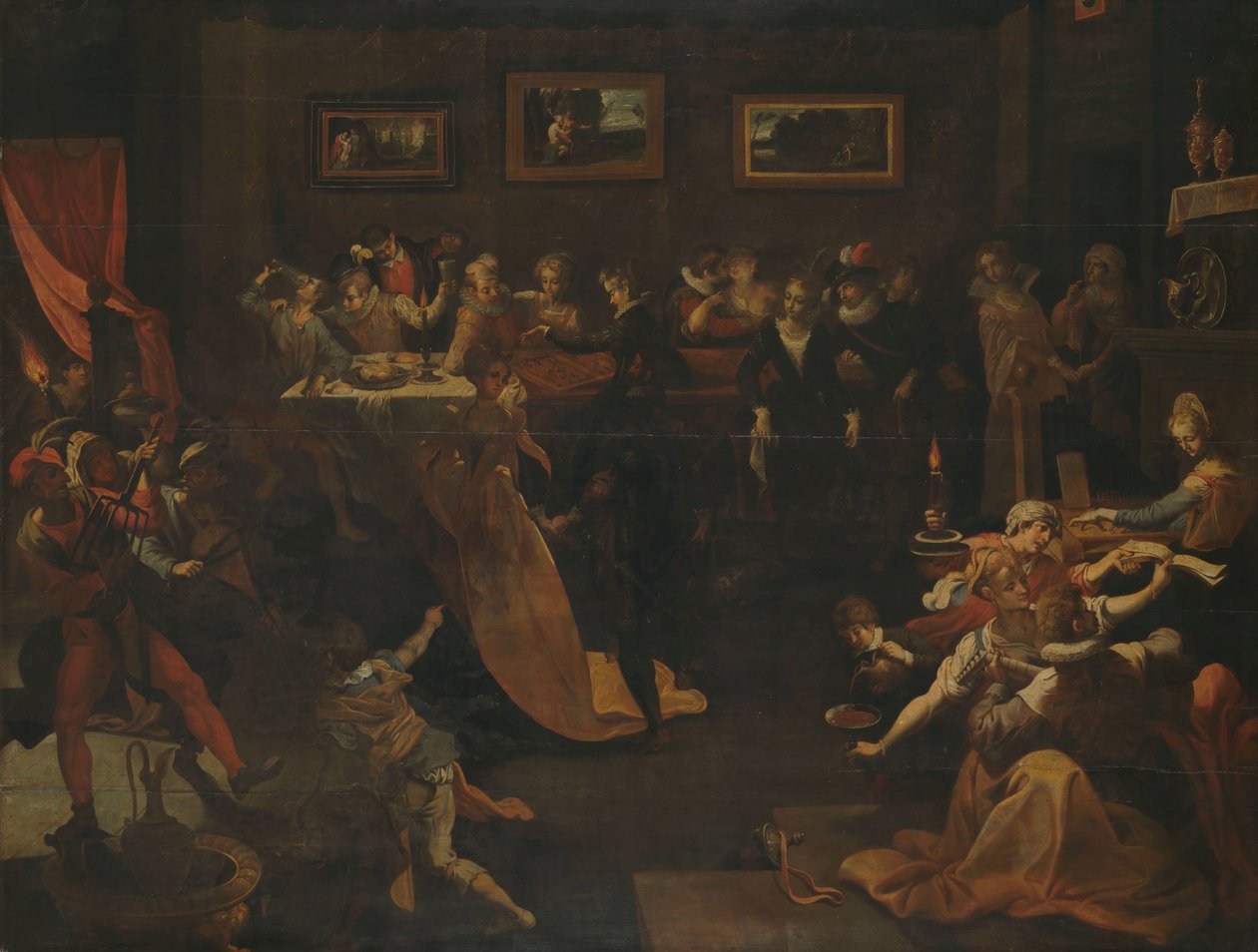 Nachtbankett und Maskerade von Joos van Winghe (copy after)