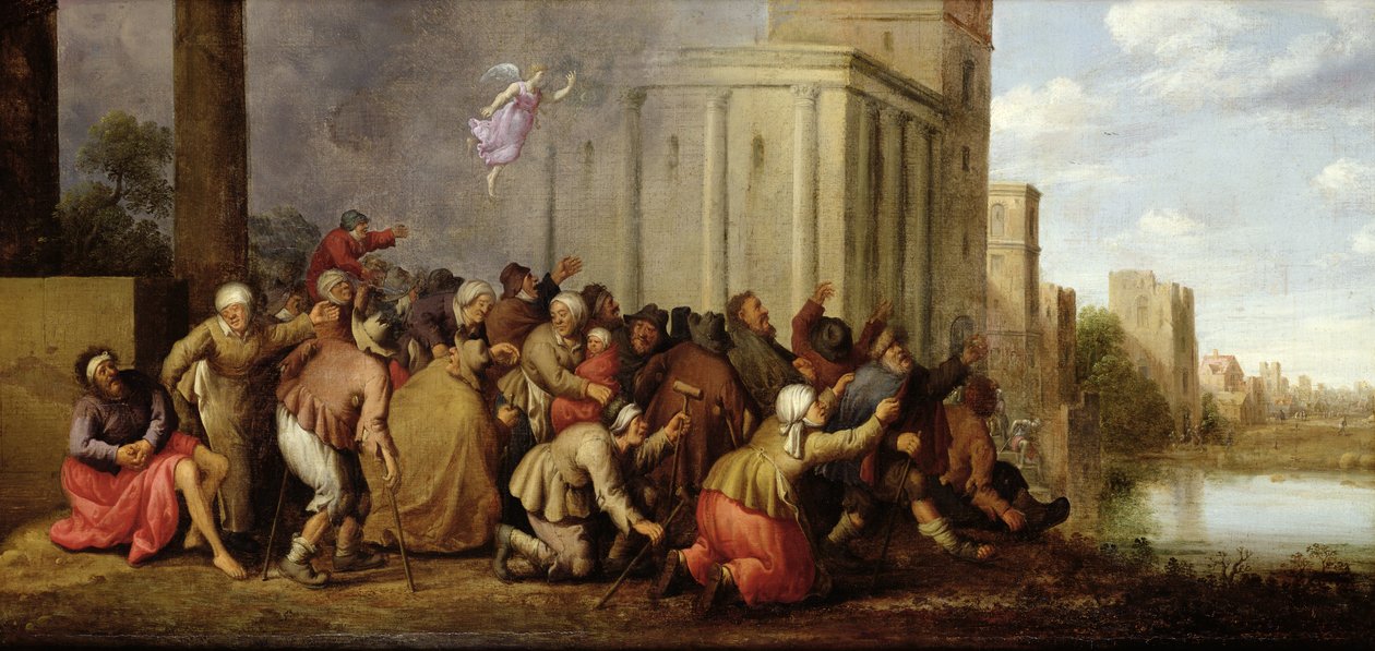 Der Teich von Bethesda von Joost Cornelisz. Droochsloot