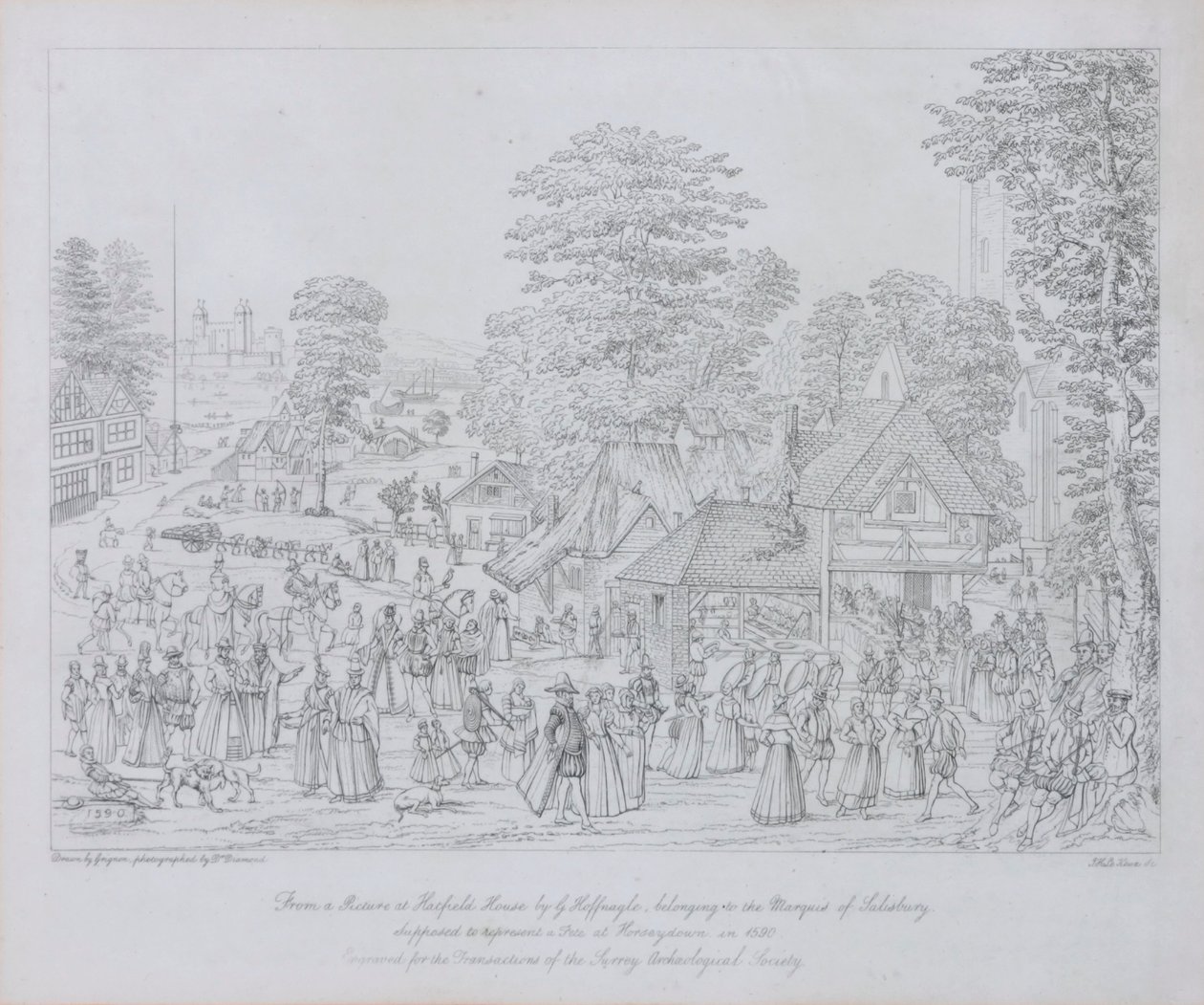 Fest in Horseydown um 1590 von Joris Hoefnagel