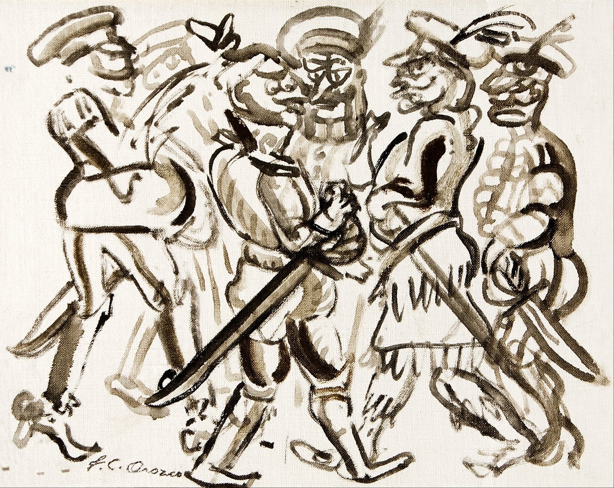 Estado mayor de bufones von José Clemente Orozco