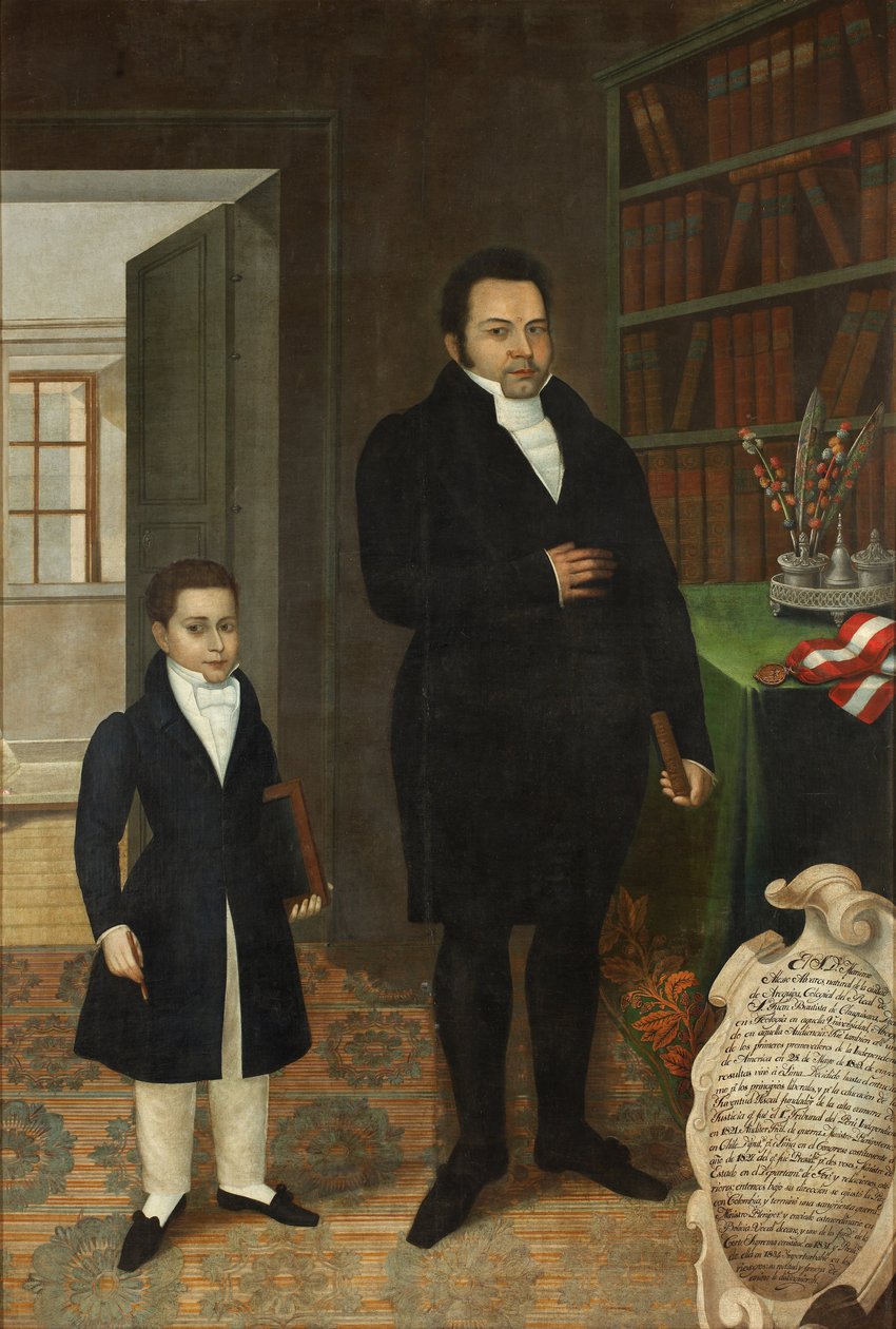 Mariano Alejo Álvarez und sein Sohn von José Gil de Castro
