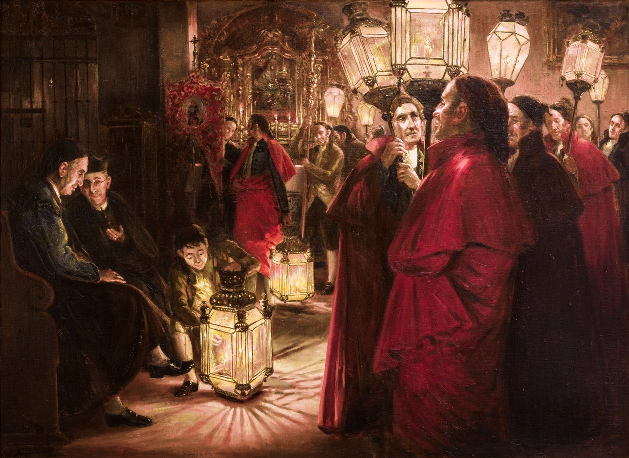 Vorbereitung des Rosenkranzes von José Rico Cejudo