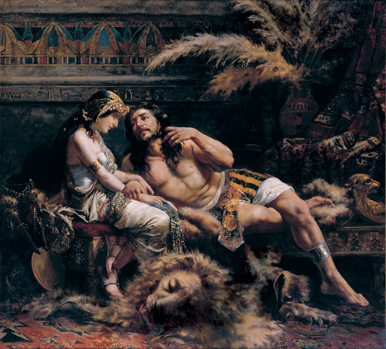 Samson und Delilah, 1887 von José Echenagusia Errazquin