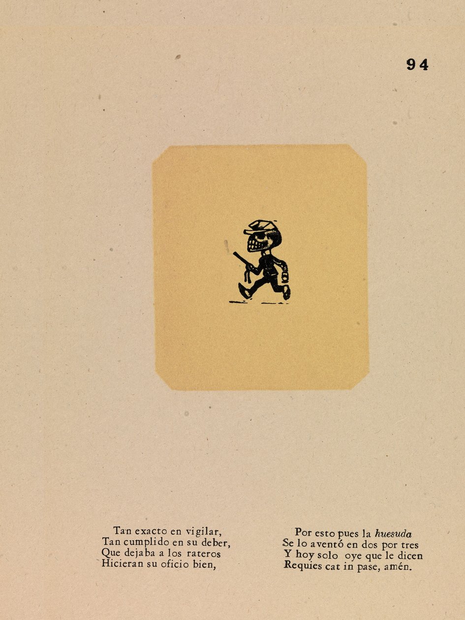 Calavera für den Polizisten von José Guadalupe Posada
