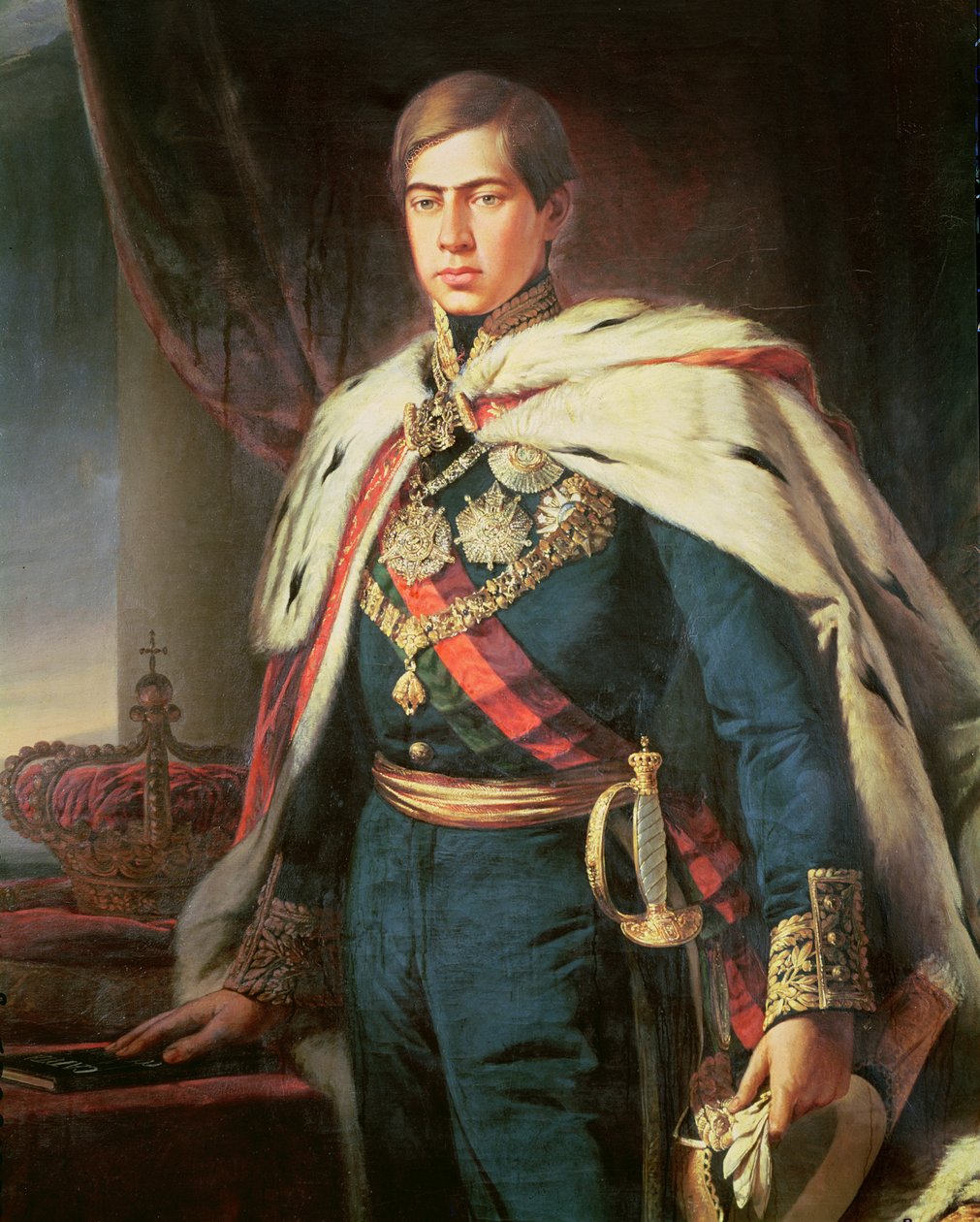 König Peter V. (1837-61) von Portugal (Detail) von Jose Rodrigues