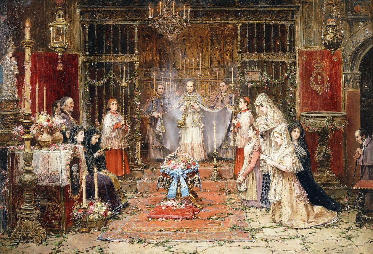 Feier der Santa Maria della Rosa von Jose Benlliure y Gil