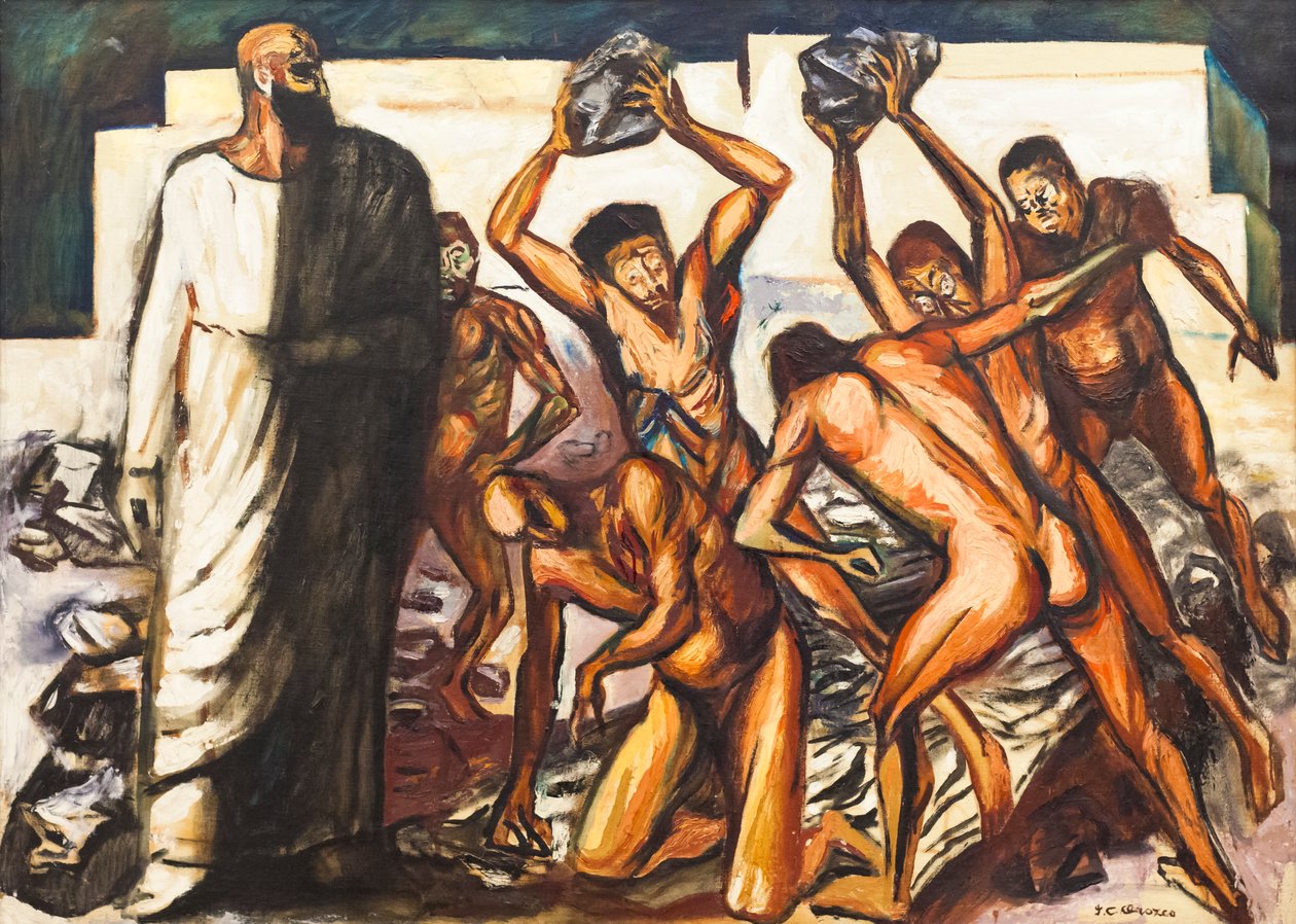Das Martyrium des heiligen Stephanus von José Clemente Orozco