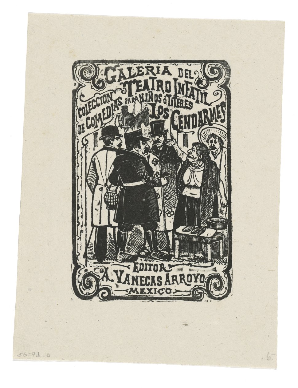 Los Gendarmes (Gravur) von José Guadalupe Posada