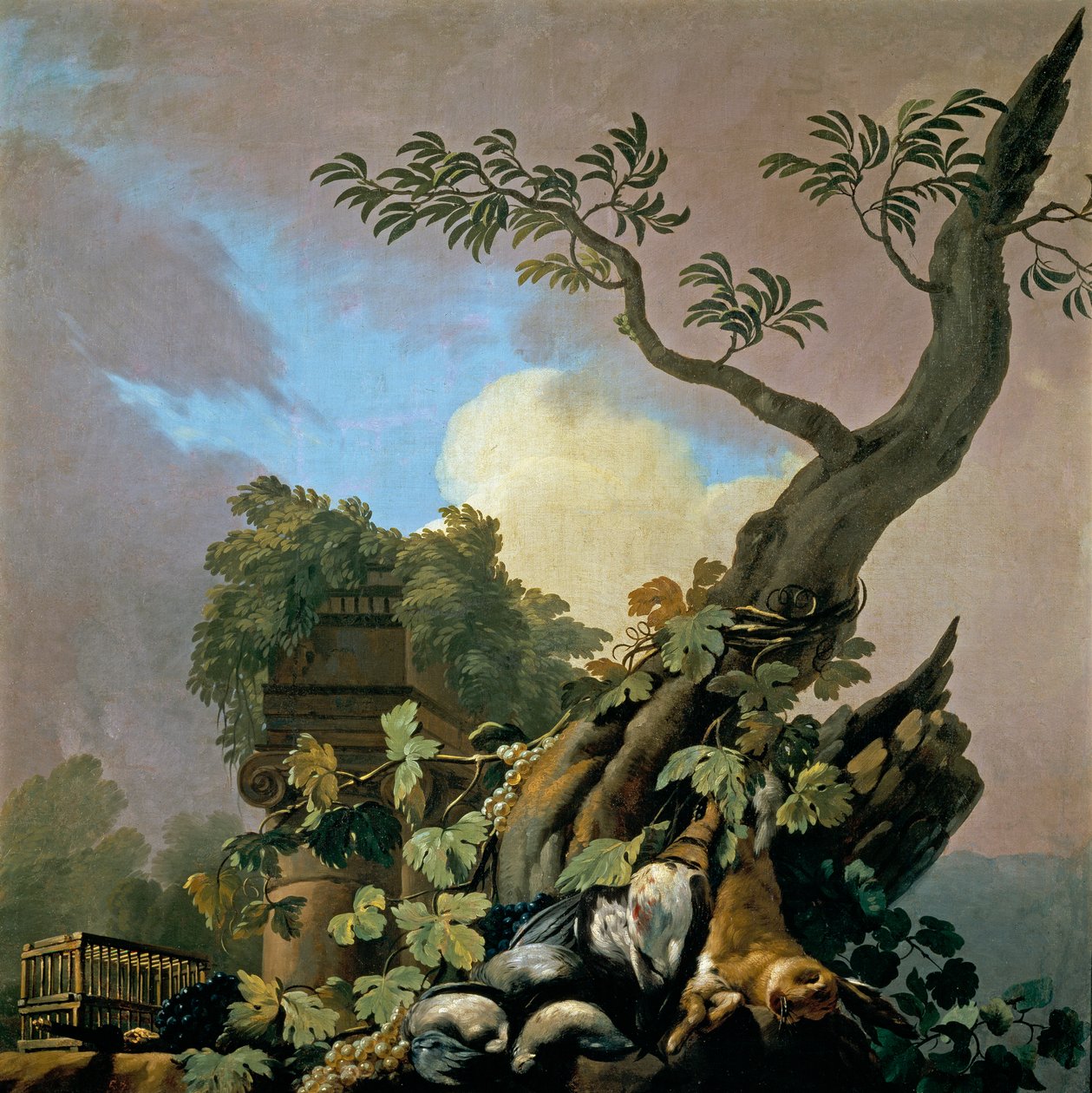 Jagd: Vögel und Hasen von José del Castillo