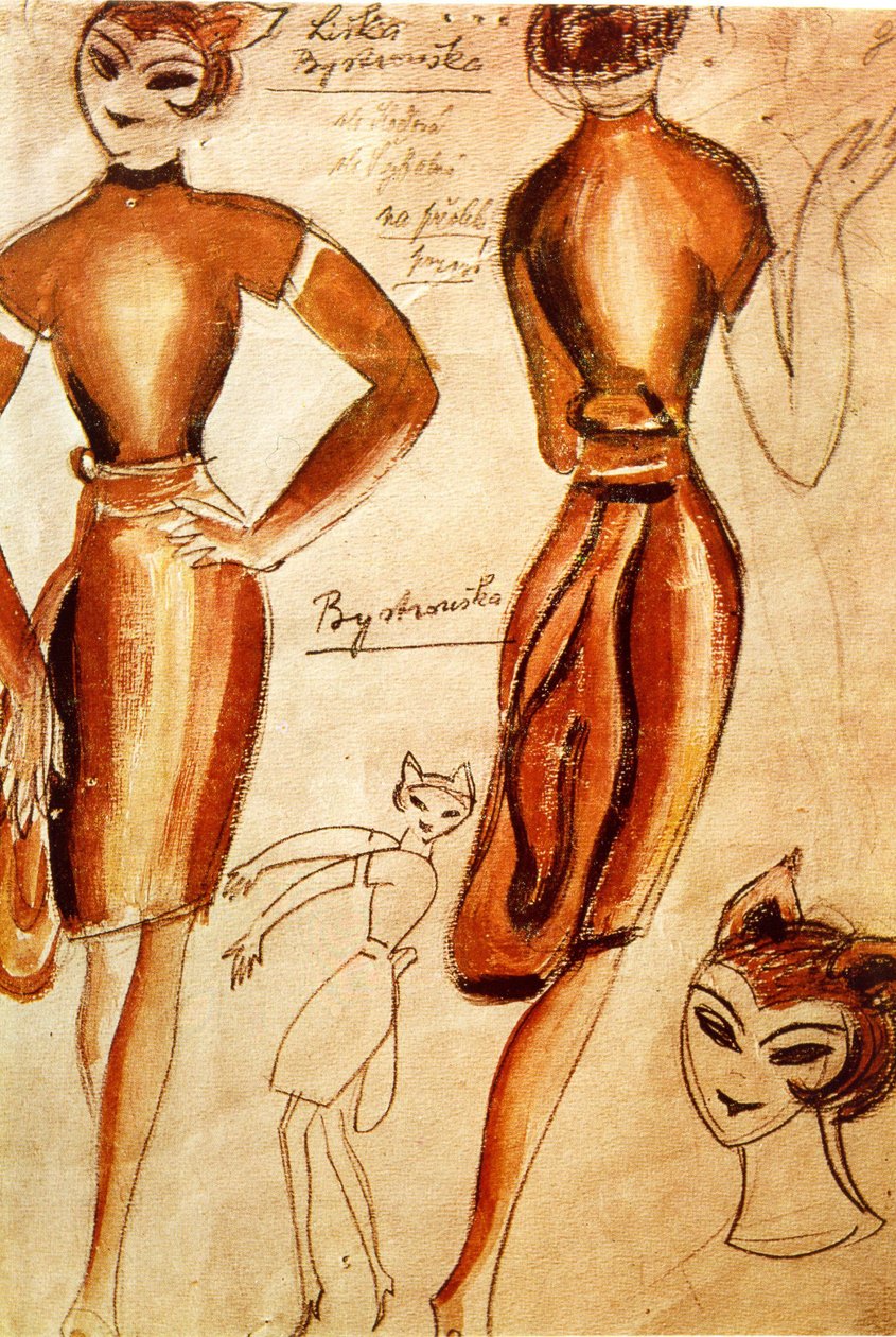 Leos JANACEK Oper Die schlaue Füchsin, Kostümdesign von Josef Capek für die Prager Premiere von Josef Čapek