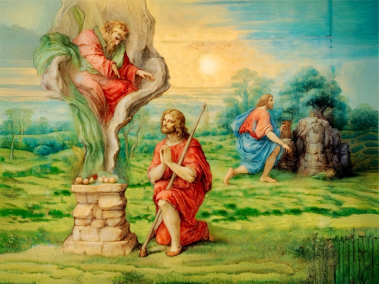 A1_Genesis_12-Kain und Abel Opfer von Josef Johann Michel