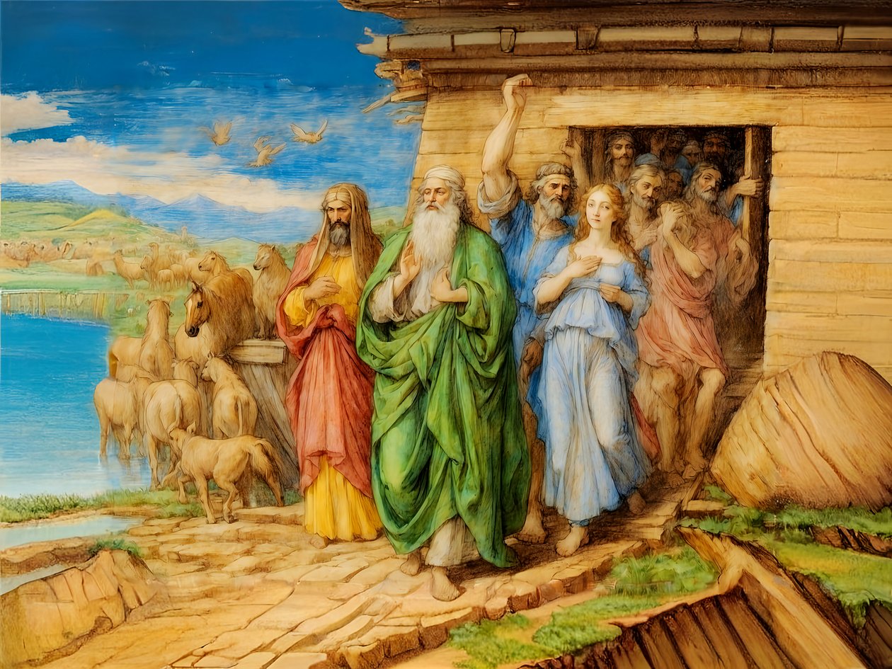 A1_Genesis_18-Noah verlässt die Arche von Josef Johann Michel