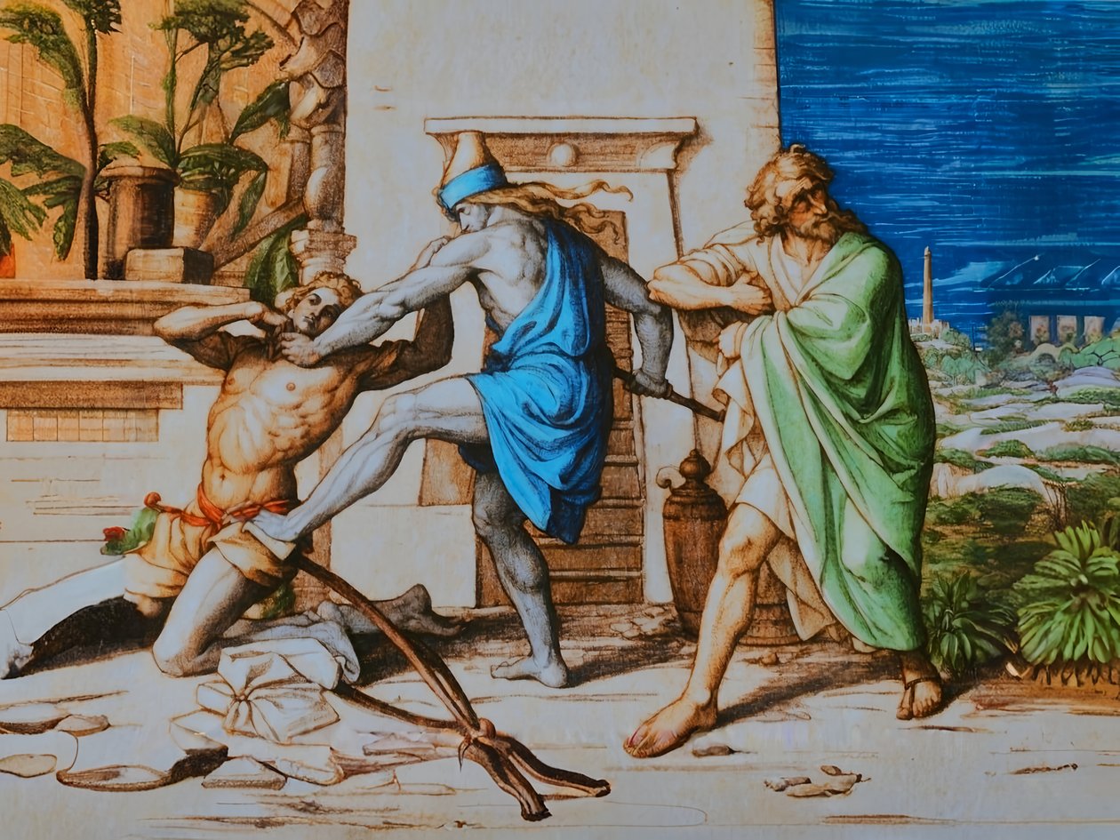 Moses tötet einen Ägypter von Josef Johann Michel
