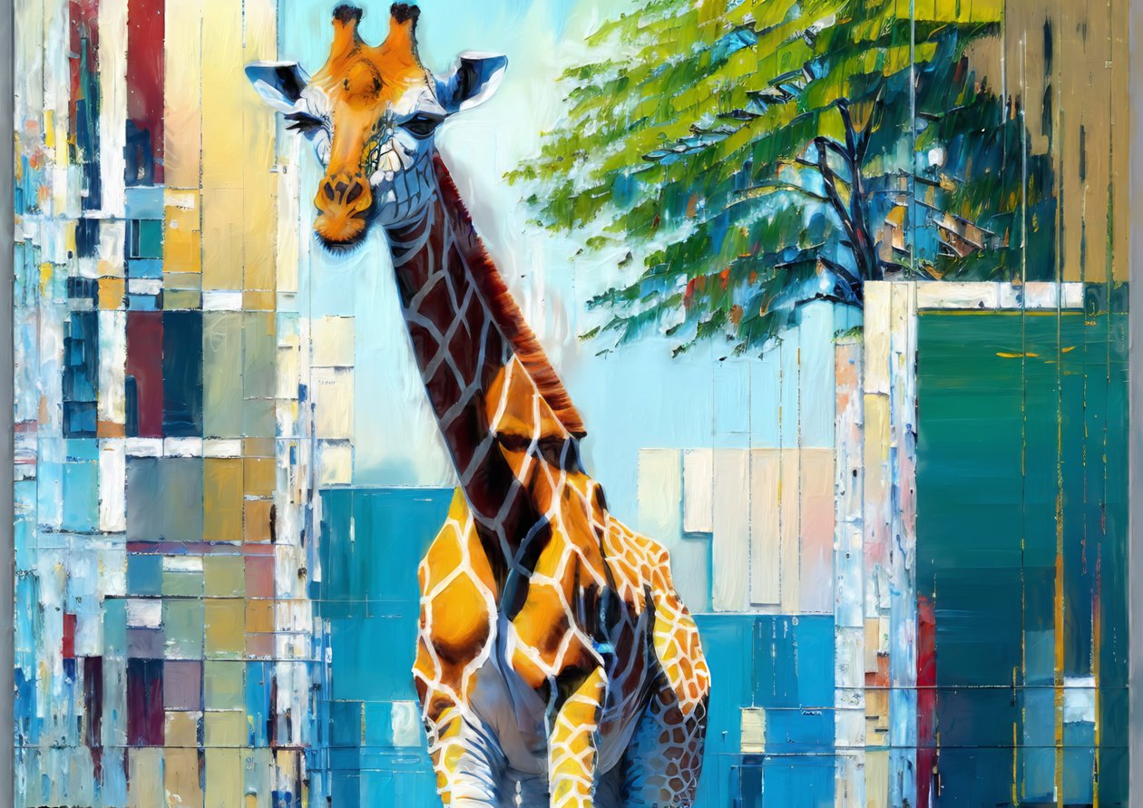 Tiere: Giraffen 2 von Josef Johann Michel